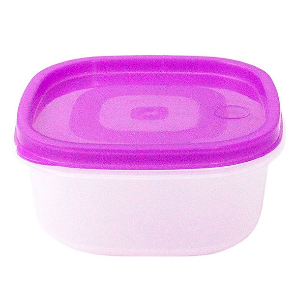 Kit com 5 Potes de Plástico BPA Free Batiki Transparente com Tampas