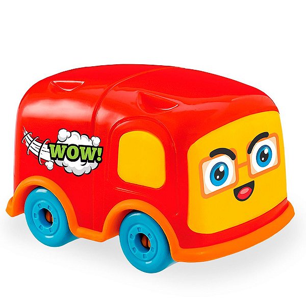 Carrinho de Brinquedo Car Toons - Mini Bus Usual Plastic Brinquedos - Ref. 354