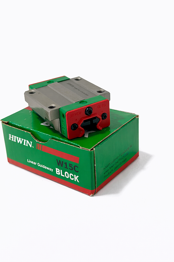 Bloco com Abas Hiwin QHW15-CC-ZA Para Guia Linear Hiwin