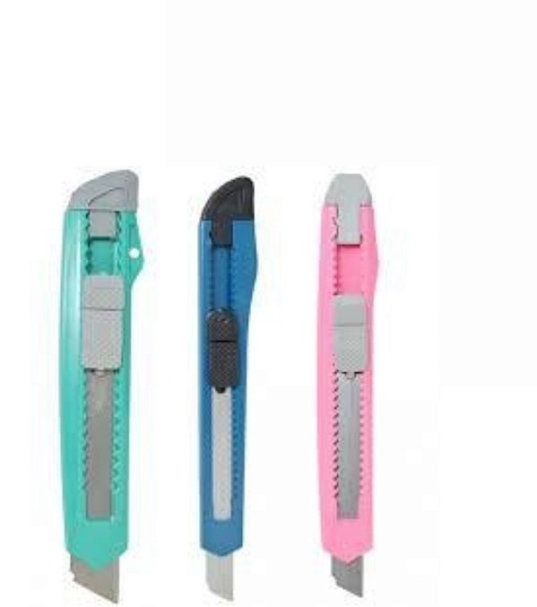 Estilete Cabo Plástico Colorido Lanmax com 3 und - 22262