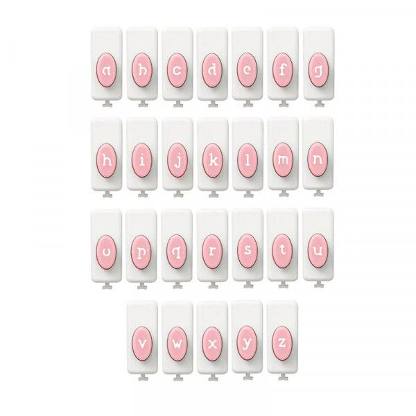 Word Punch Board - Kit Furador de Alfabeto Minúsculo Rosa - WER (661437)