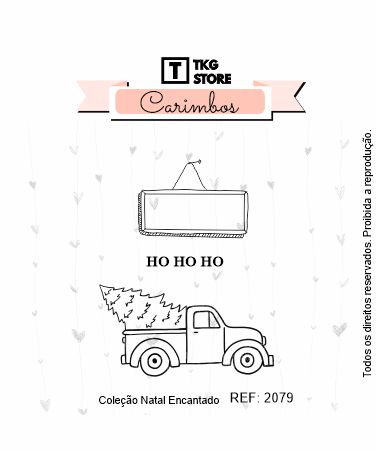 Carimbo Natal Encantado  carro 2079