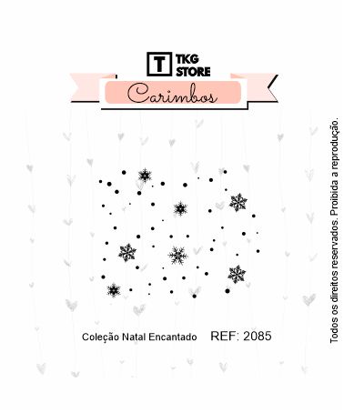 Carimbo Background Floco de Neve 2085