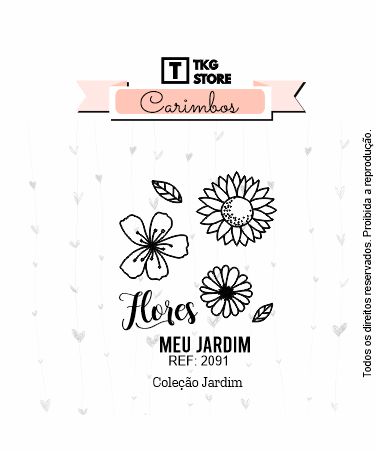 Carimbo Jardim Flores 2091