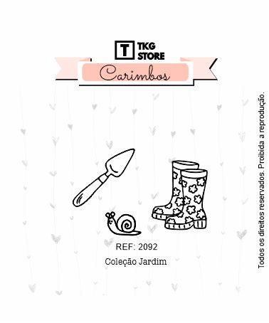 Carimbo Silicone Jardim Botas 2092