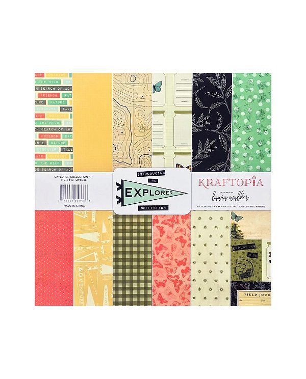 Bloco de Papéis Scrapbook Kraftopia Explorer LW5846