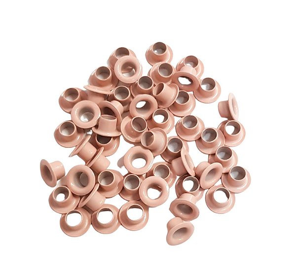 Ilhós Alumínio Rosa Bebê TKG Store 8mm - 50un