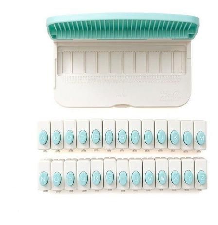 Word Punch Board - Kit Furador de Alfabeto Maiúsculo Azul - WER (21432)