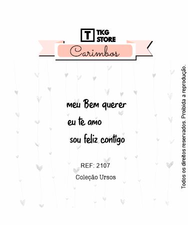 Carimbo TKG Coleção Ursos - Frases 2107