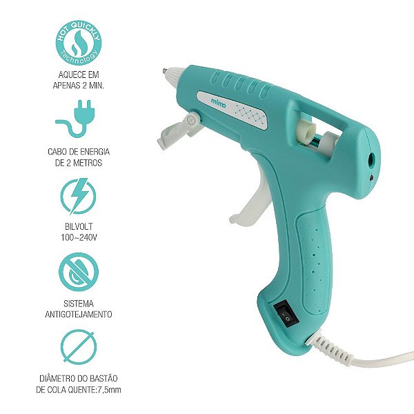 Pistola Cola Quente Profissional Mimo Bivolt com Fio