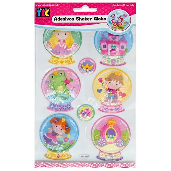 Adesivo Shaker Globo Princesas 14825