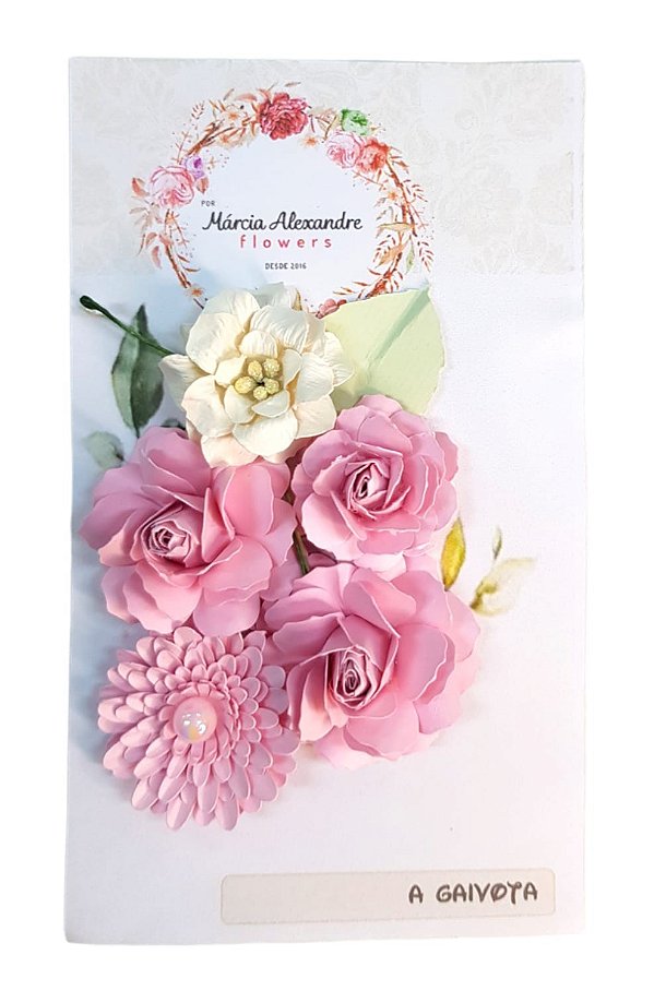 Flores de Papel Artesanal e Perfumadas Márcia Alexandre Licor de Rosas 0727