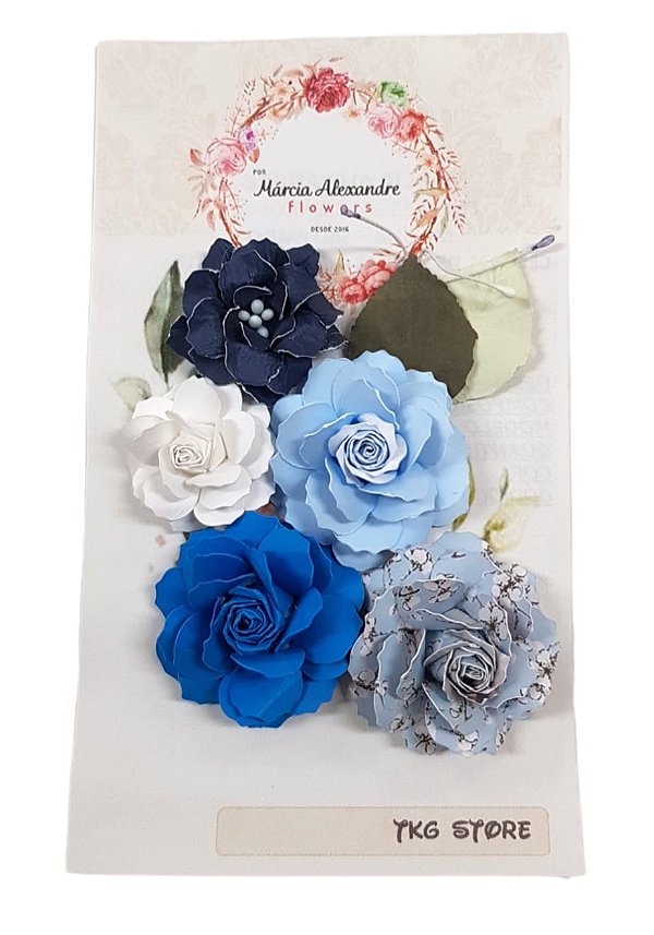 Flores de Papel Artesanal e Perfumadas Márcia Alexandre Glace de Bluberry 0764
