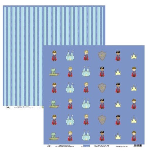 Folha Scrapbook Principes Mini Tags e Listra 9108 OK Scrapbook