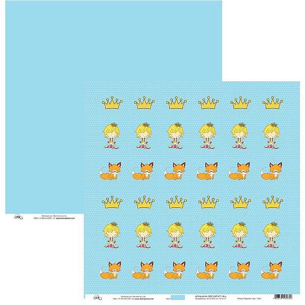 Folha Scrapbook Principe Pequenino Tags 7302 OK Scrapbook