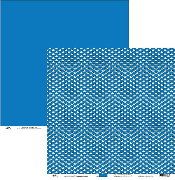 Folha Scrapbook Coroas Principe Pequenino 7304 OK Scrapbook