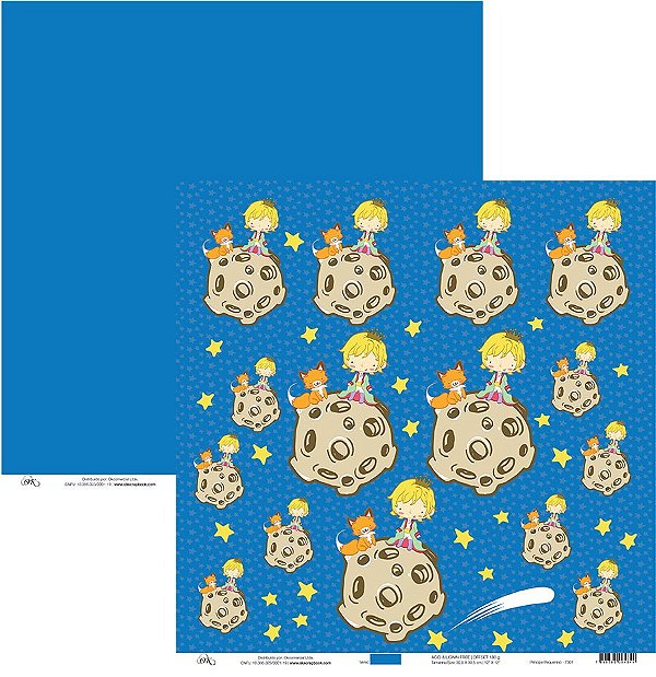 Folha Scrapbook Principe Pequenino 7301 OK Scrapbook