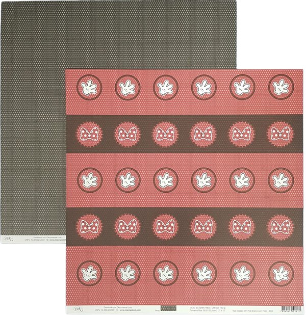 Folha Scrapbook Tags Magia e Mini Poá 8502 OK Scrapbook