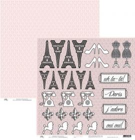 Folha Scrapbook Elementos e Malha Paris 4041 OK Scrapbook