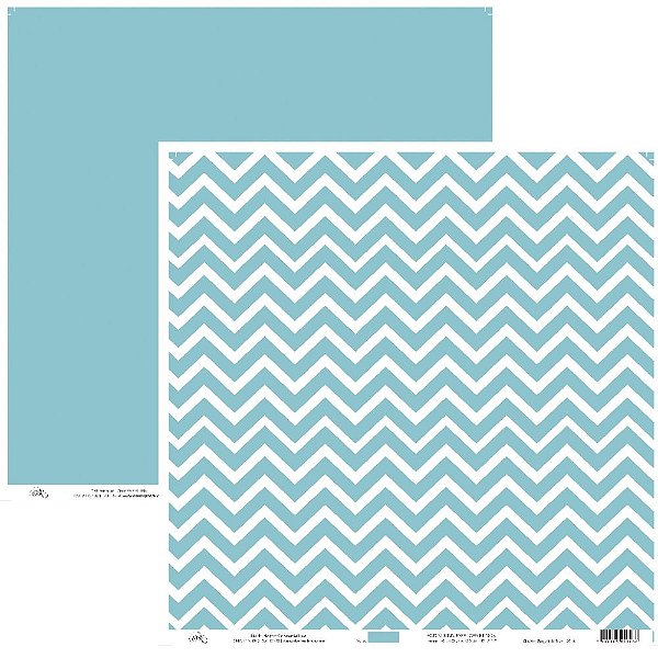 Folha Scrapbook Chevron Regent St Blue 9518 OK Scrapbook