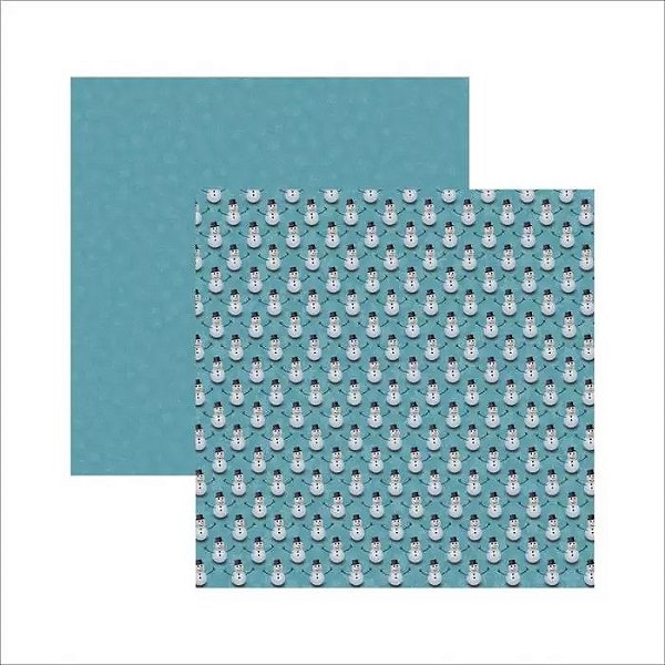 Papel Scrapbook diversão no Gelo Boneco de Neve 16396 Toke e Crie