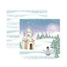 Papel Scrapbook Diversão no Gelo Castelo 16395 Toke e Crie