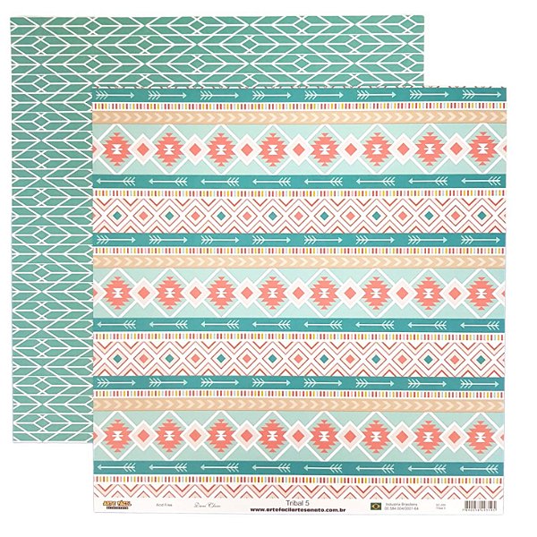 Folha Scrapbook Tribal 5 SC359 Arte Fácil