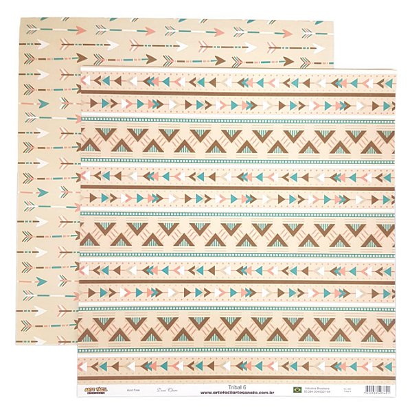 Folha Scrapbook Tribal 6 SC360 Arte Fácil