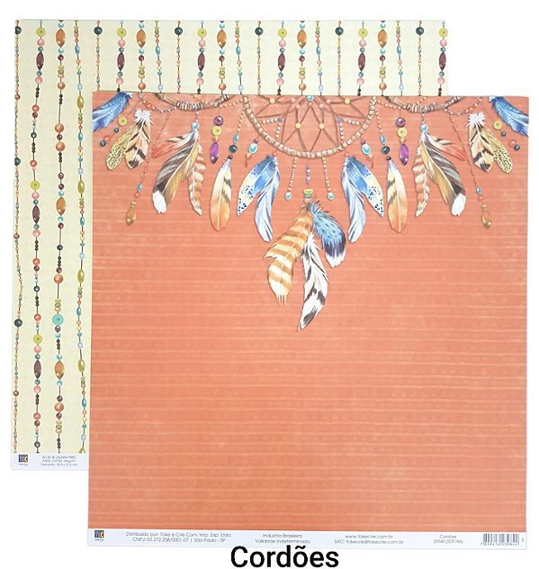 Folha Scrapbook Filtro dos Sonhos - Cordões 20540 Toke e Crie