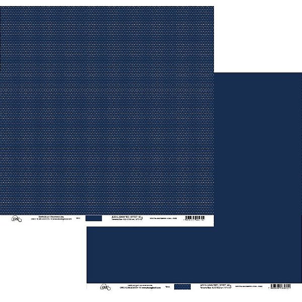 Folha Scrapbook Mini Poá Azul Marinho 6489 OK Scrapbook