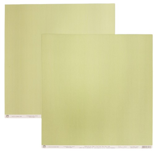 Folha Scrapbook Verde Bebê Listras 8549 Toke e Crie
