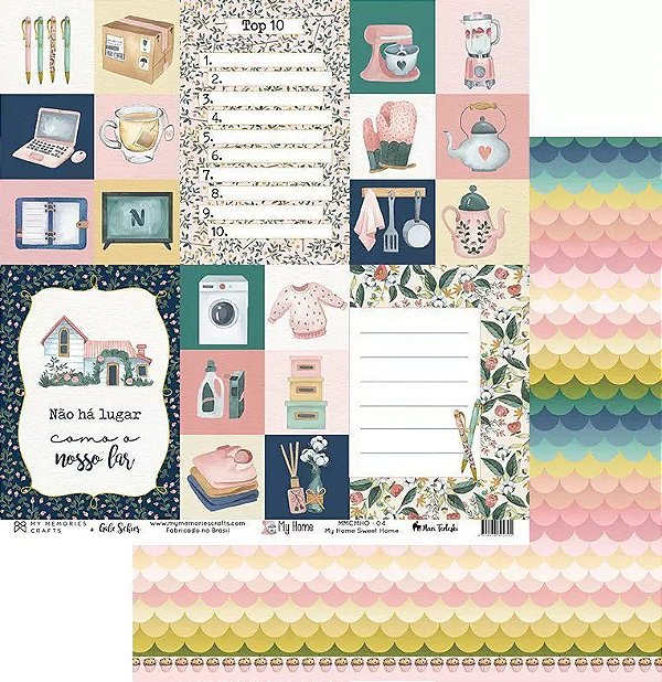 Folha Scrapbook My Memories My Home MMCMHO 4 My Confortable Day