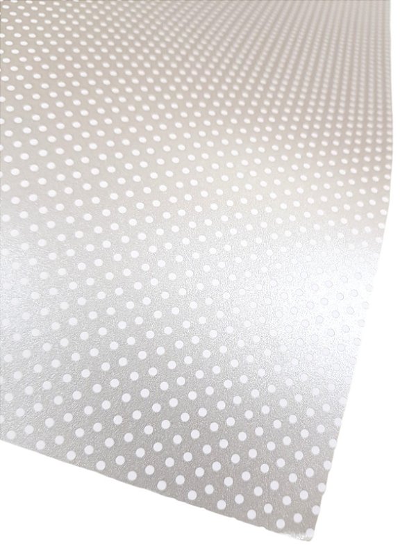 Folha Scrapbook Metalizada Bolinhas Prata PDBOB Metallik