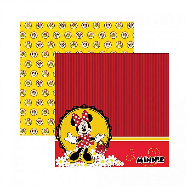 Folha Scrapbook Dupla Face Disney Toke e Crie Minnie Mouse 2 Paisagem - 19301