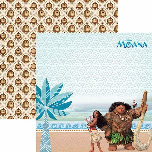 Folha Scrapbook Dupla Face Disney Toke e Crie Moana Paisagem - 19671