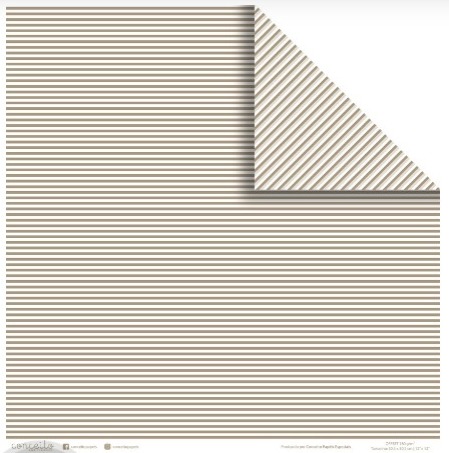 Folha Scrapbook Conceito - Listra Marrom 1036