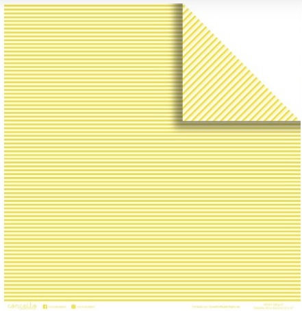 Folha Scrapbook Conceito - Listra Amarelo 1039