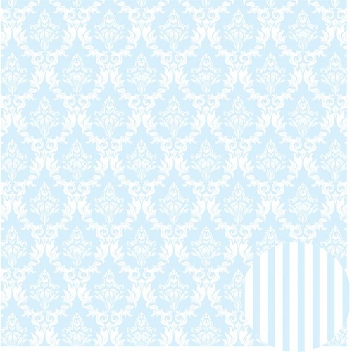Papel Scrapbook Floral Chic Damask 0181200 Oficina do Papel