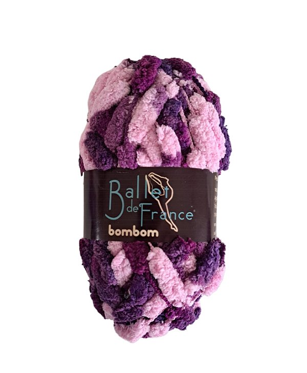 Novelo de Lã - Fio Bombom Ballet de France Mescla Roxo 0756
