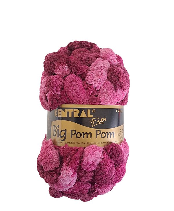Novelo de Lã - Legítima Central Fios Mescla Rosa Escuro 100162