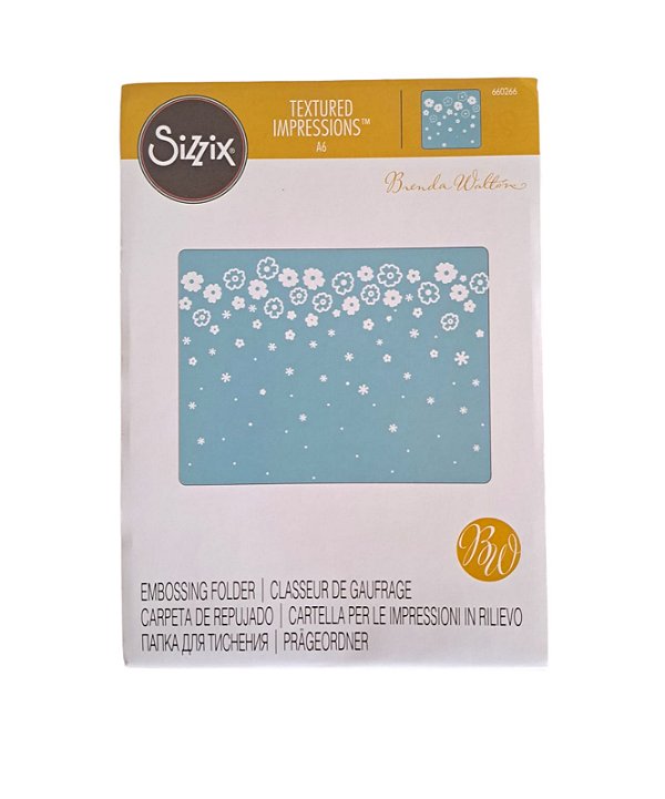 Placa para Relevo Sizzix Emboss - Cascading Flowers 660266