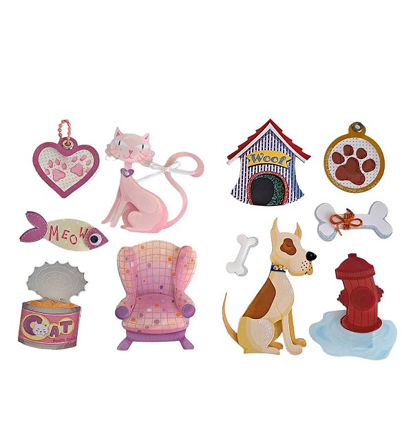 Adesivo Dimensional II Animais de Estimação com 2 cartelas 5942