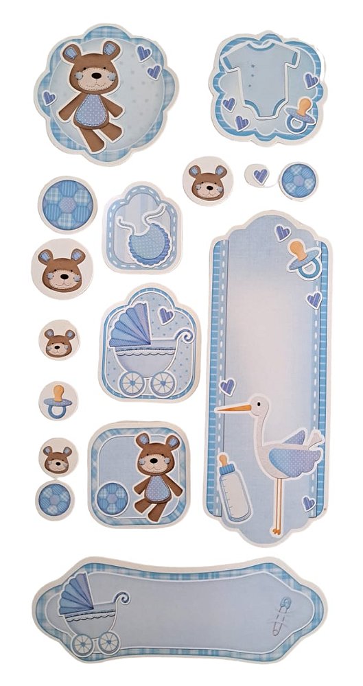 Aplique Die Cut Litoarte Bebê Menino SBT009