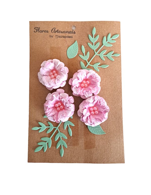 Flores de Papel Artesanal TKG Store Flor Rosa 0721