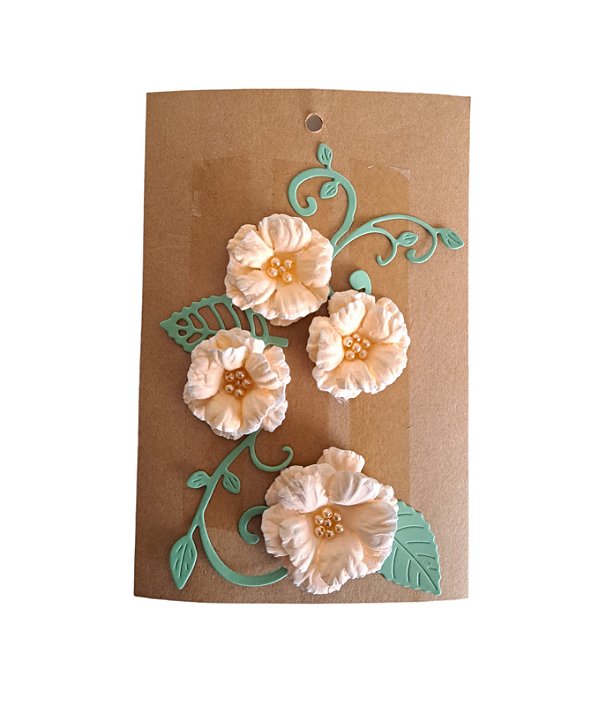 Flores de Papel Artesanal TKG Store Flor Pêssego 0721