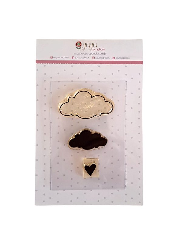 Carimbo Juju Scrapbook Nuvem Abraço de Urso