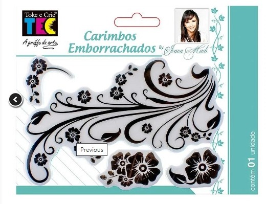 Carimbo Emborrachado Arabesco - Toke e Crie 16402