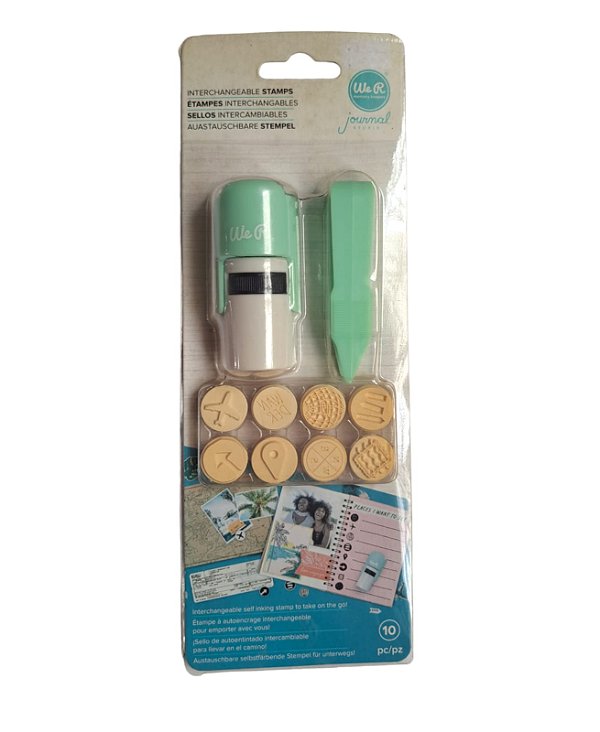 Carimbo com Tinta e Desenhos Diversos We R Memory Keepers 21701 - WER349 AVARIADO