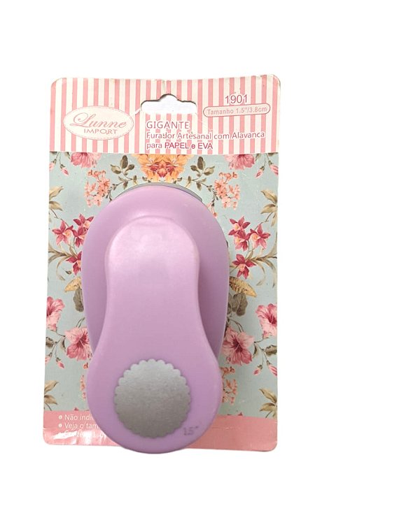 Furador Gigante Lunne Import Circulo Escalope 1,5" Papel e EVA - OUTLET AVARIADO