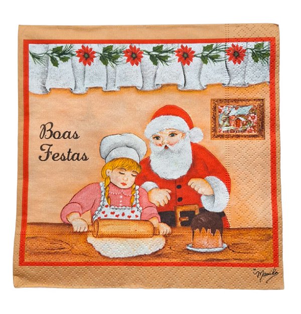 Guardanapo Decoupage Natal Confeitaria 235 com 4 unidades